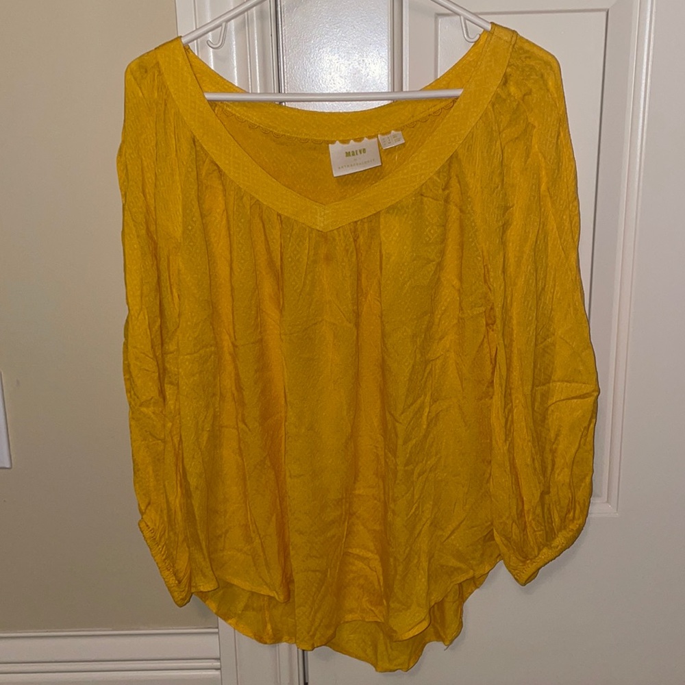 NWT Anthropologie Yellow Blouse